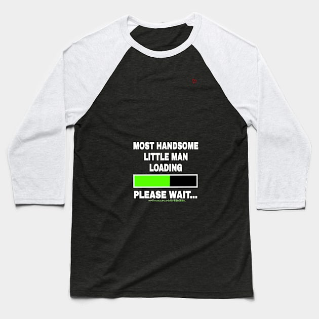 Little man Baseball T-Shirt by Wicked9mm